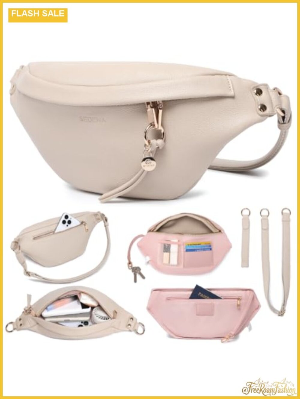 Anti-Theft RFID Crossbody Bag Adjustable Strap Travel Vegan Leather